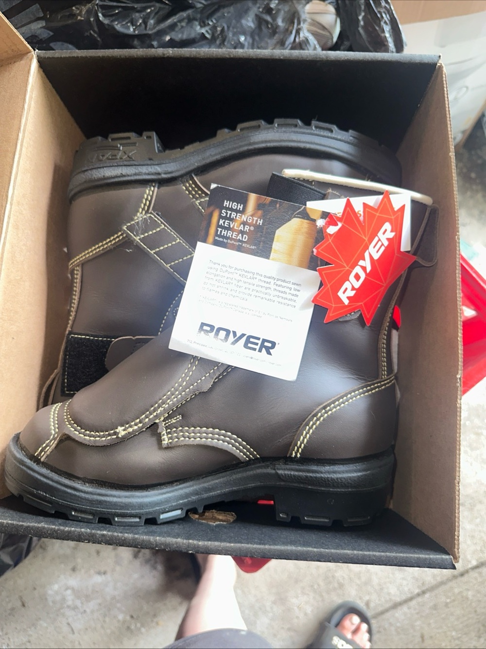New Royer Boots XPAN Realflex Brown Full Grain Safety Work Boots Size 5.  12161
